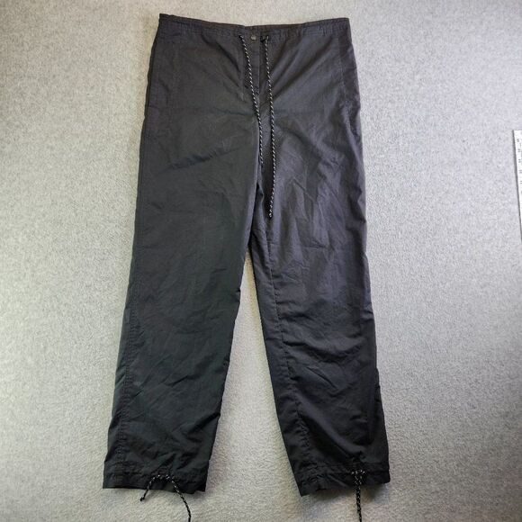 Lauren Ralph Lauren Pants Womens Small Black Drawstring Ankles Hidden Button Fly - Picture 1 of 16